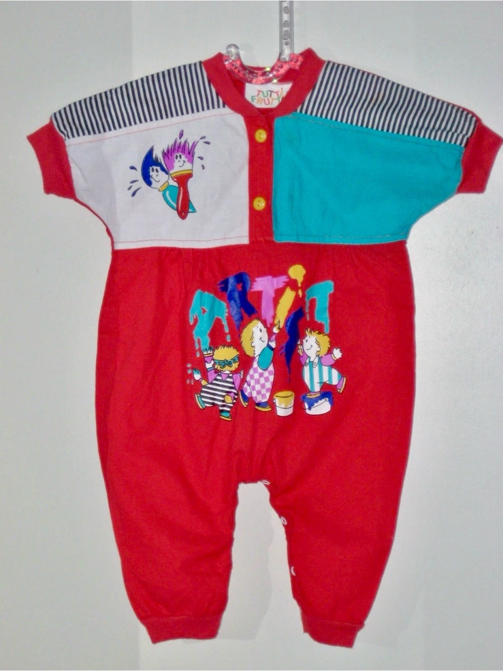 Vintage Tutti Frutti Colour Block Romper